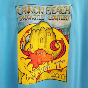 Sandcastle Contest Dragon T-Shirt-Cannon Beach OR